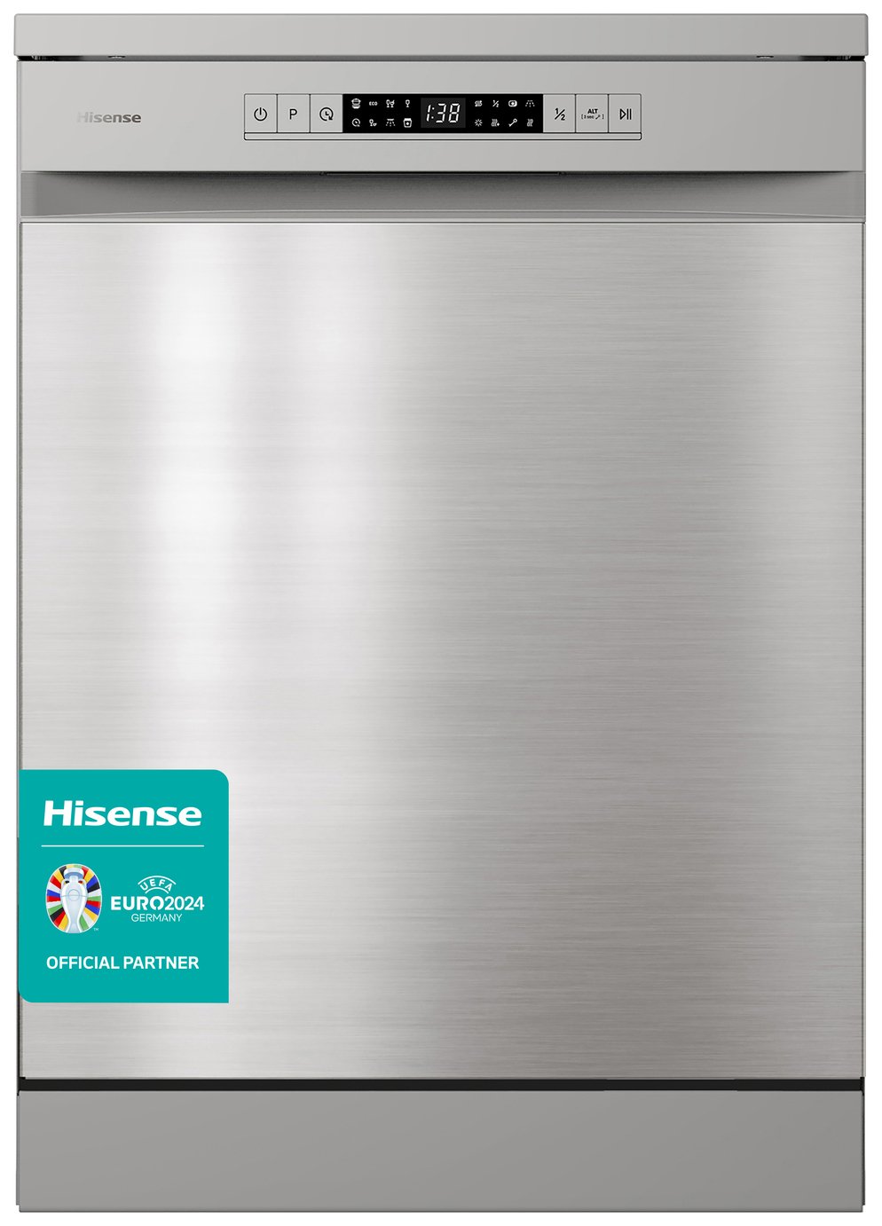 Hisense HS622E90XUK Full Size Dishwasher - Stainless Steel