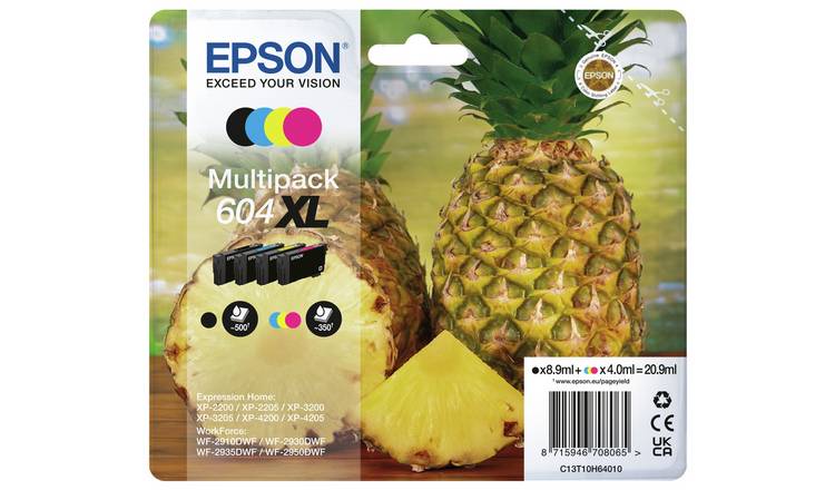 Buy Epson 604 XL Pineapple 4 Ink Cartridges - Black & Colour, Printer ink