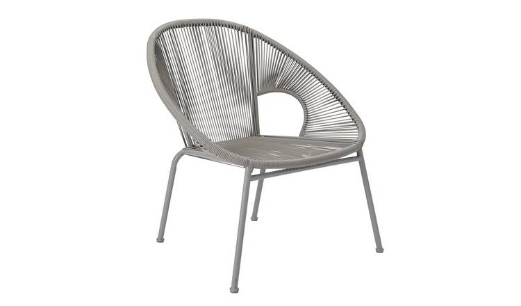 Argos Home Nordic Spring Garden Chair - Grey