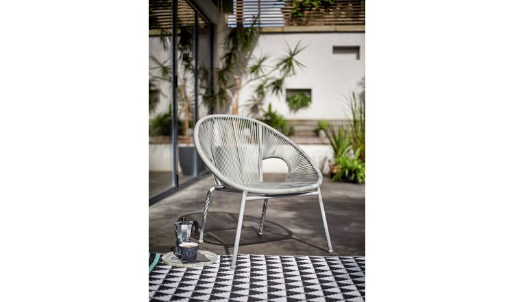 Argos Home Nordic Spring Garden Chair - Grey 1