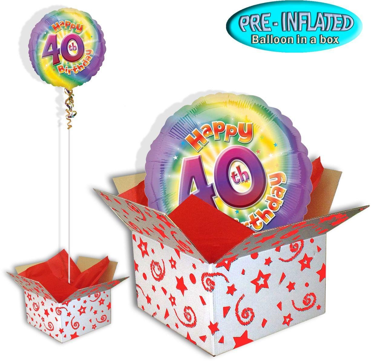 Happy 40th Birthday Balloon in a Box.