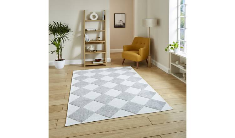 Mega Flooring Grey Modern Geometric Rug - 200 x 290cm