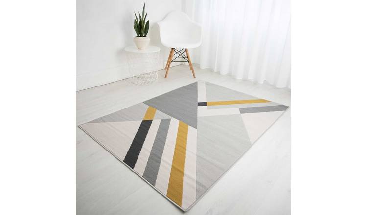 Mega Flooring Grey Modern Geometric Rug - 160 x 230cm