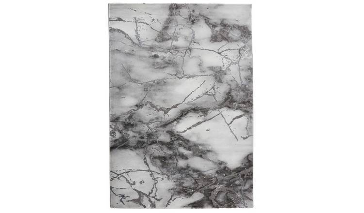 Mega Flooring Silver Modern Abstract Rug - 120 x 170cm