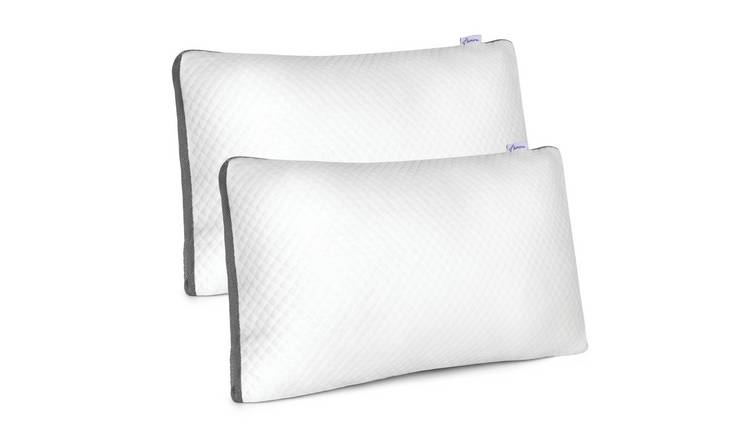 Aamira Adjustable Shredded Memory Foam Pillows 2 Pack - White