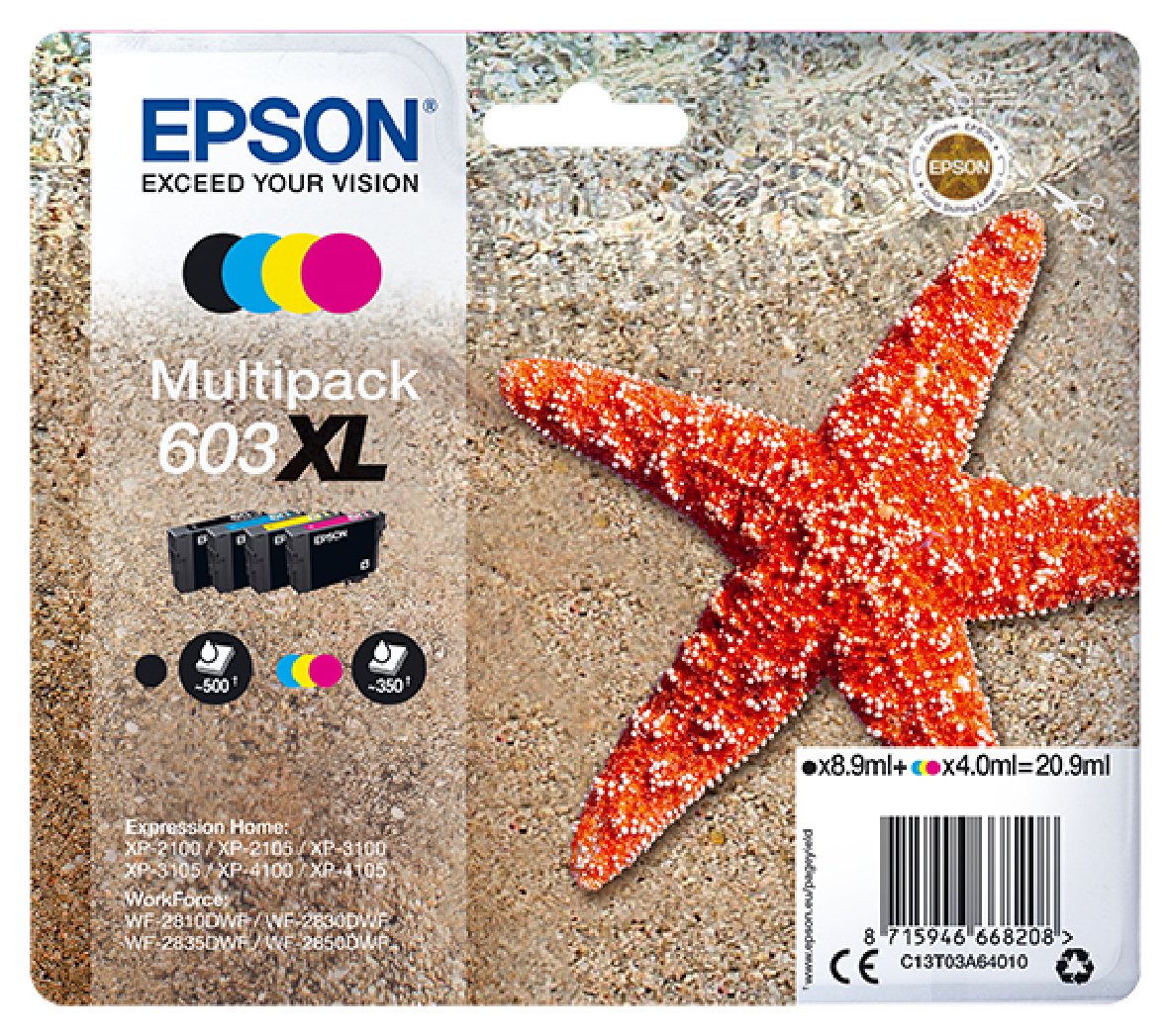 Epson 603 XL High Capacity Ink Cartridges - Black & Colour