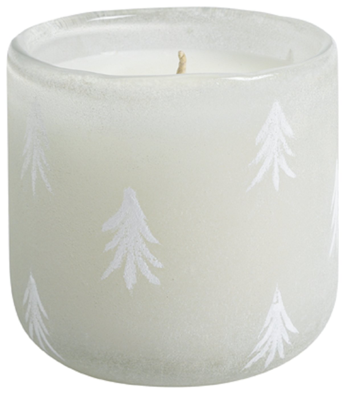 Habitat Small Frosted Scented Candle - Fir Balsam