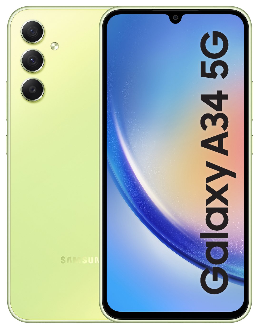 SIM Free Samsung Galaxy A34 5G 256GB Mobile Phone - Lime