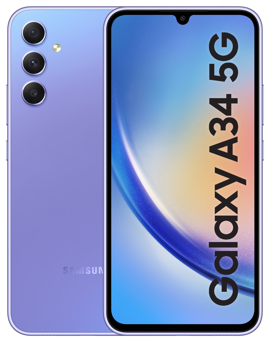 SIM Free Samsung Galaxy A34 5G 256GB Mobile Phone - Violet