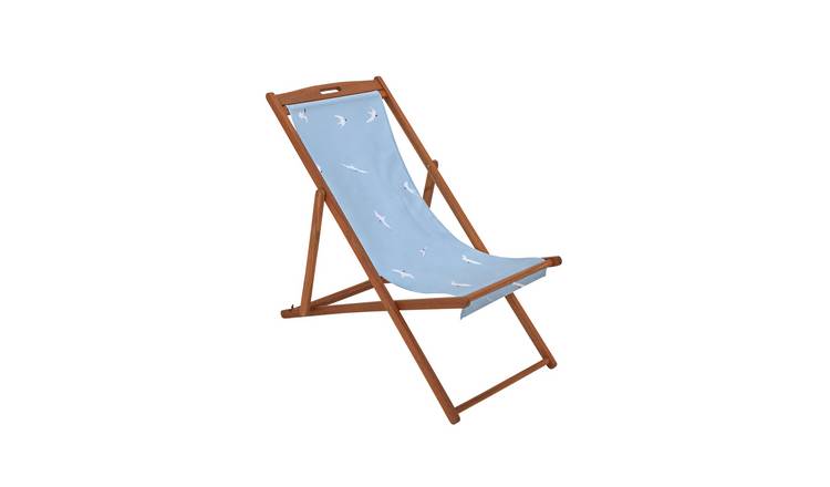 Argos Home Wooden Deck Chair - Seagull 0