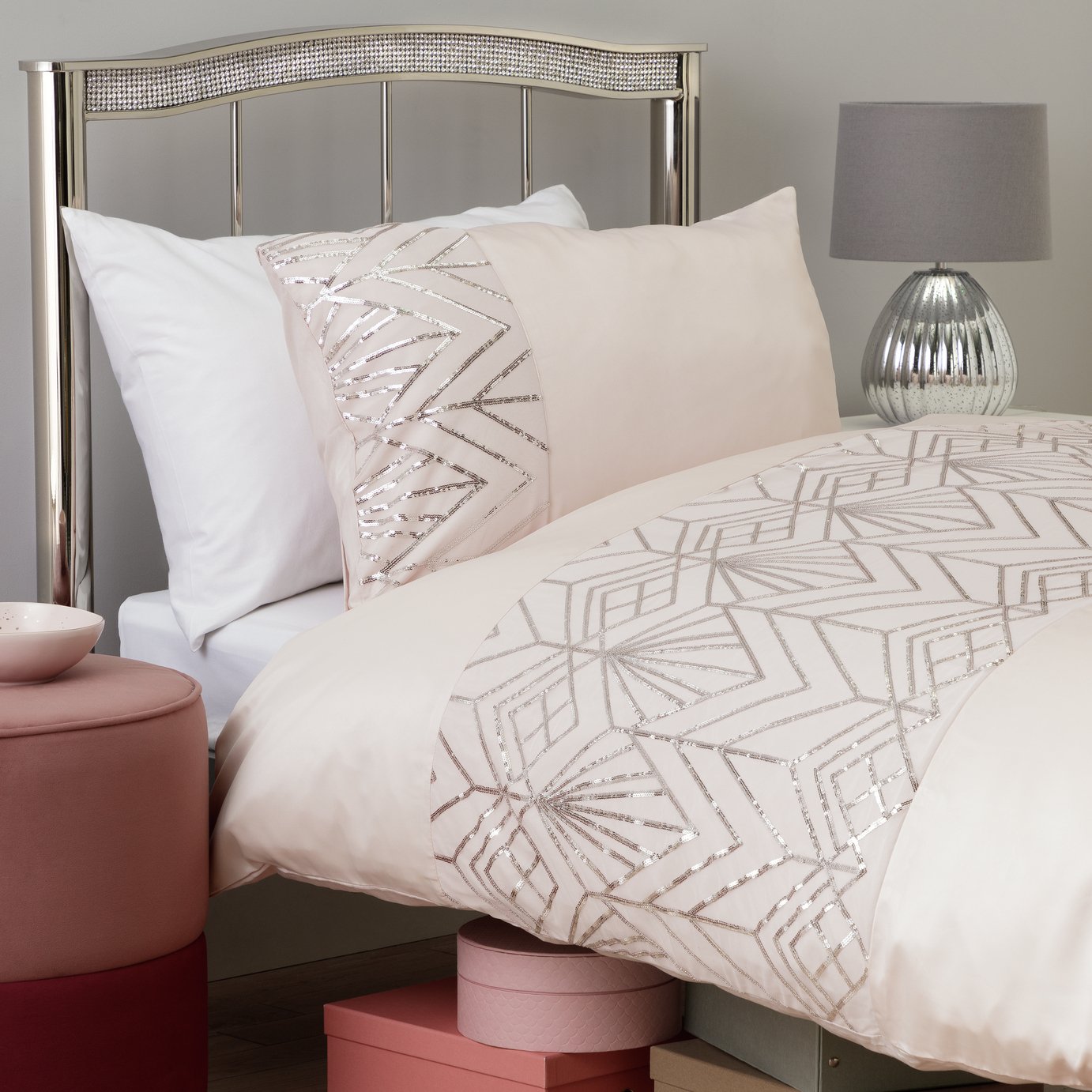 Argos Home Blush Sequin Bedding Set Review