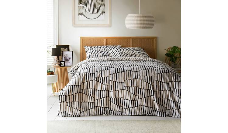 Cosmo Living Geo Printed Natural Bedding Set - King size