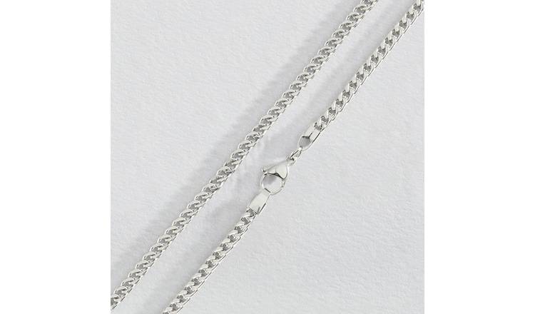 Argos mens silver sales cross and chain