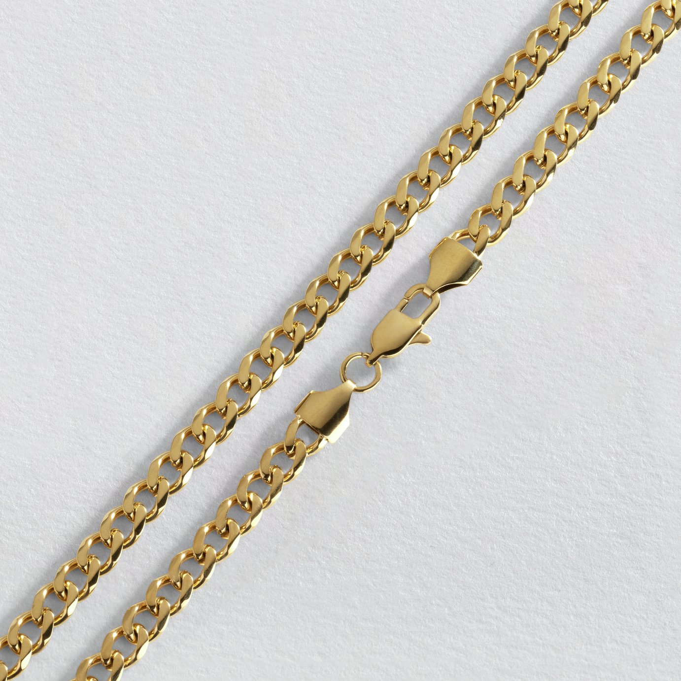 Revere Gold Coloured Stainless Steel Curb Chain Necklace