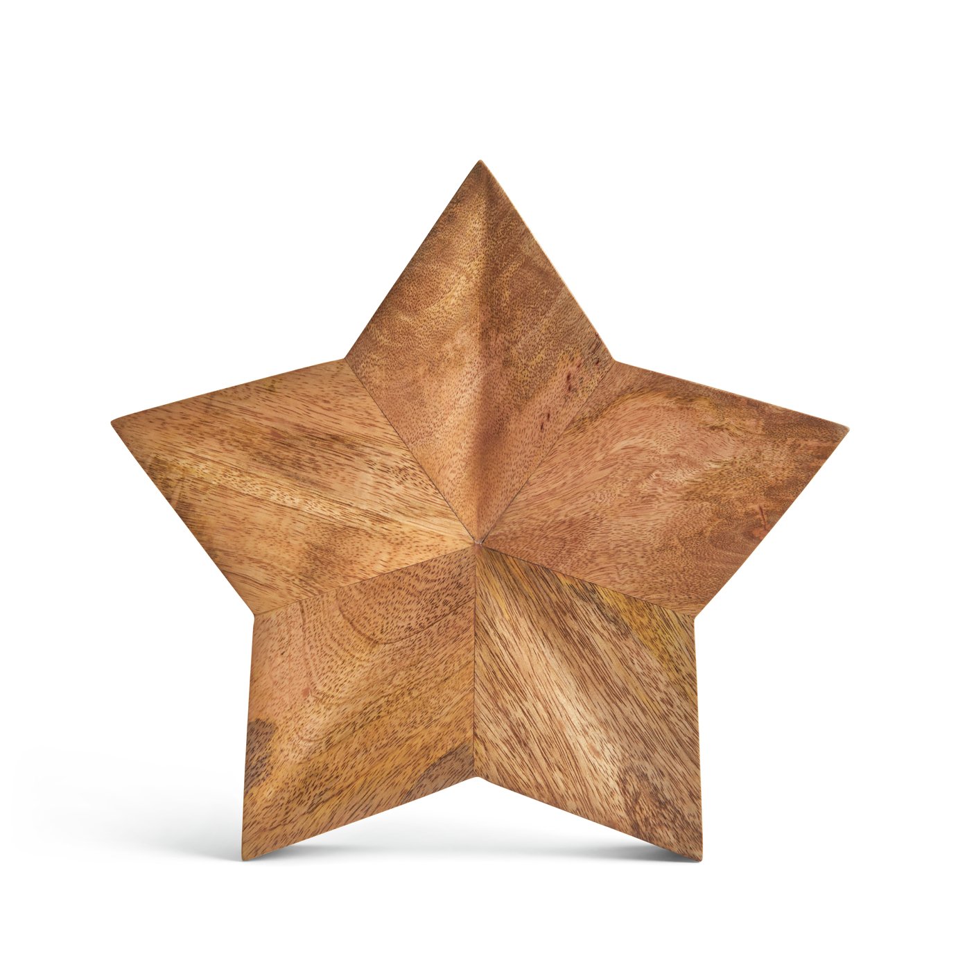 Habitat Mango Wood Star Wall Hanging - Natural - 27x26cm