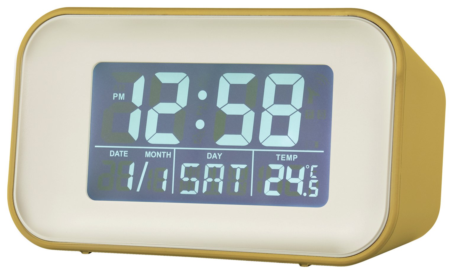 Acctim Alta Digital LCD Alarm Clock - Mustard