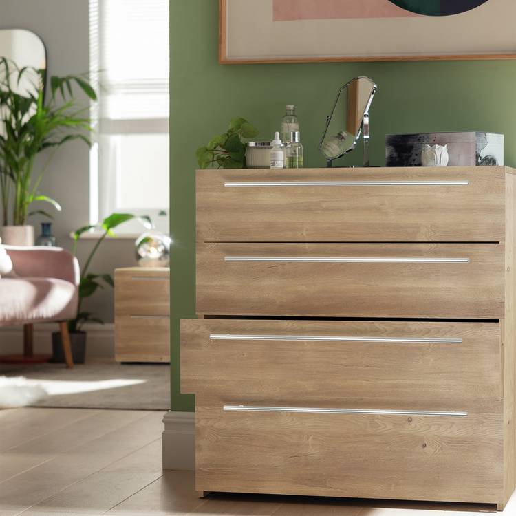 Habitat Atlas 4 Drawer Chest - Oak 0