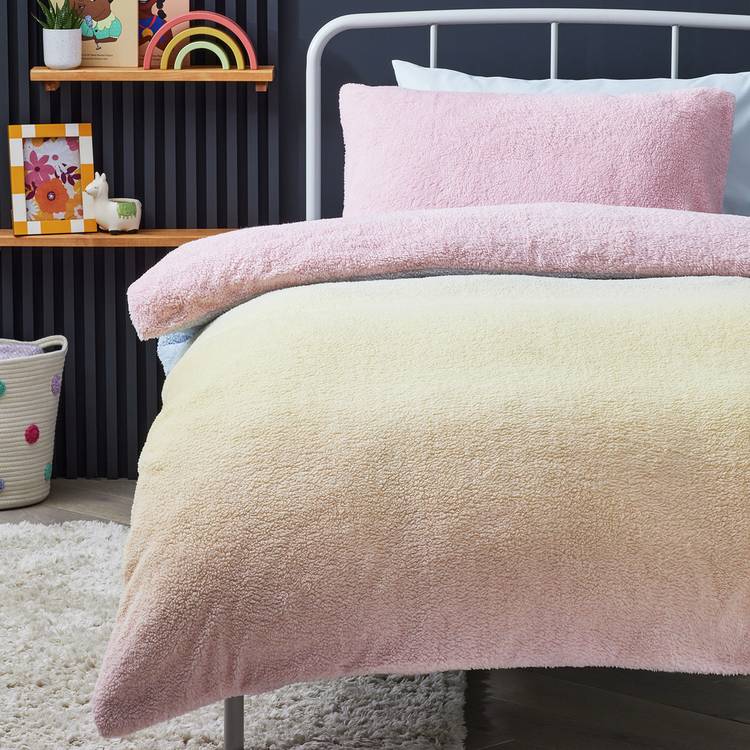 Argos Home Rainbow Ombre Fleece Bedding Set - Single 0