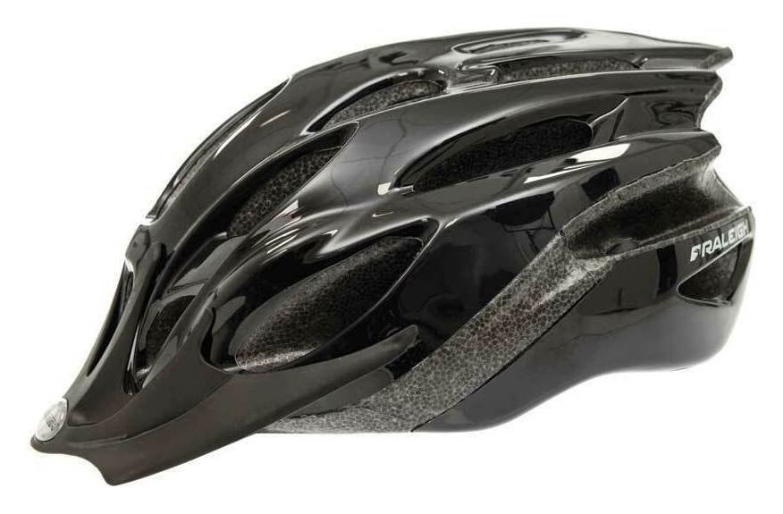 Raleigh Unisex Leisure Adult Bike Helmet - Black, 58-62cm