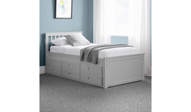 Julian Bowen Maisie Guest Bed with Drawer - Grey