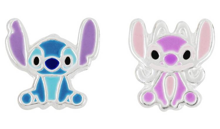 Buy Disney Sterling Silver Lilo and Stitch Angel Stud Earrings, Kids  earrings