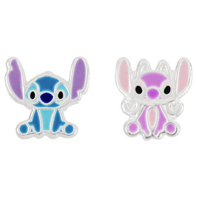 Disney Sterling Silver Lilo and Stitch Angel Stud Earrings 0