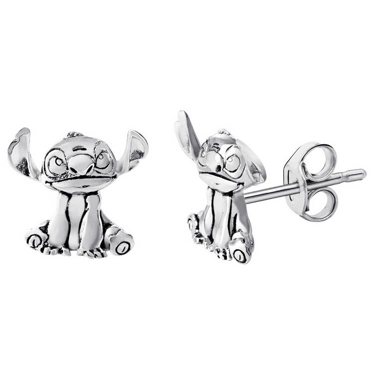 Disney Silver Coloured Lilo and Stitch Stud Earrings 0