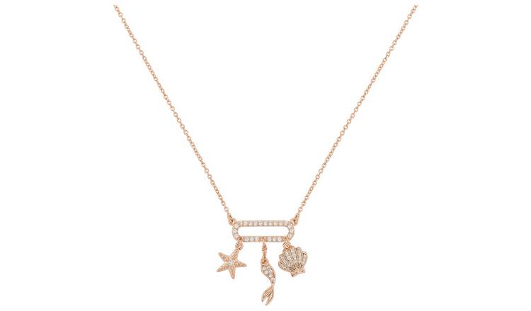 Rose gold deals necklace argos