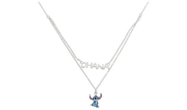 Disney Sterling Silver Lilo and Stitch Pendant Necklace