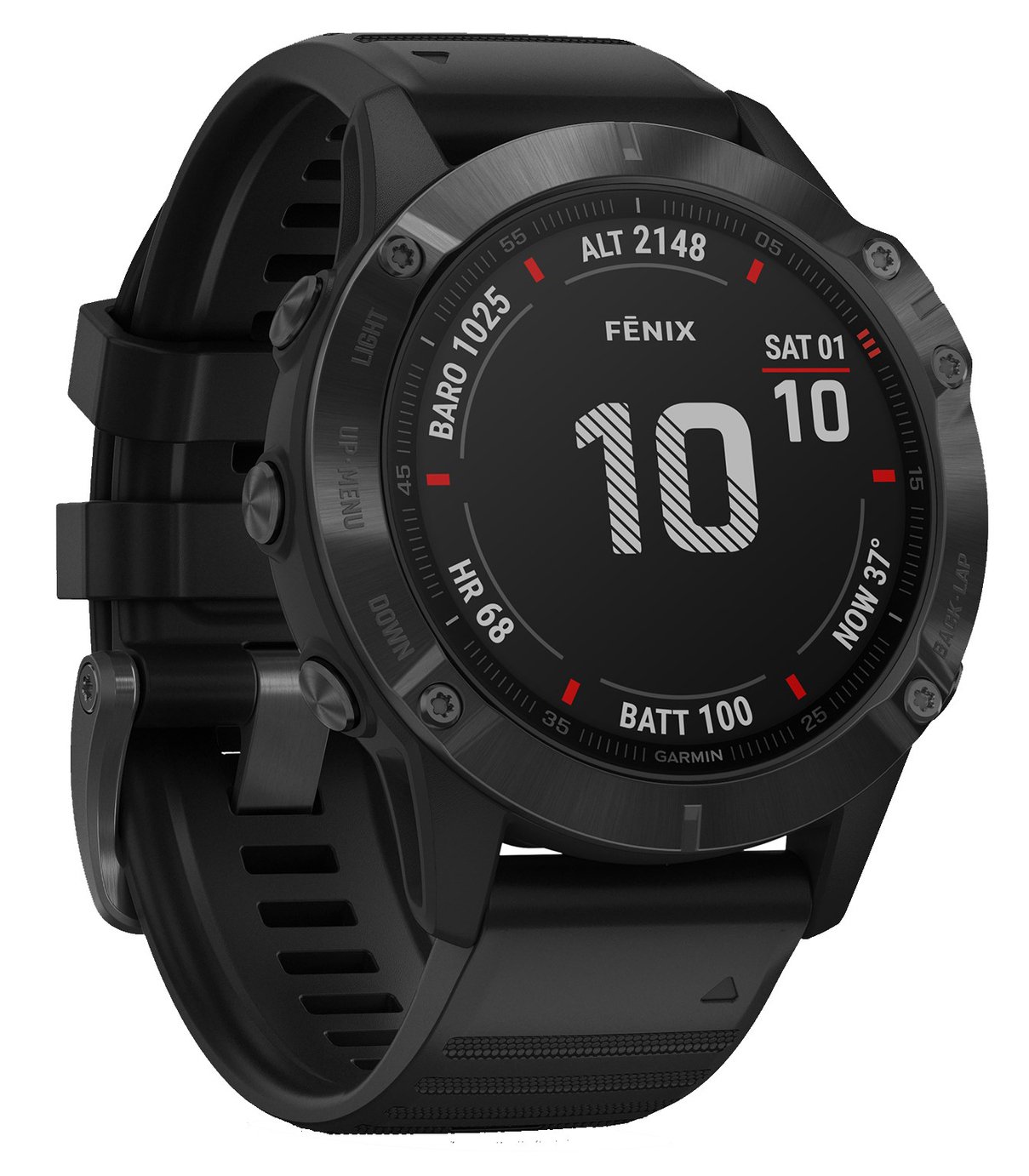 Garmin Fenix 6 Pro GPS Smart Watch - Black / Black Band