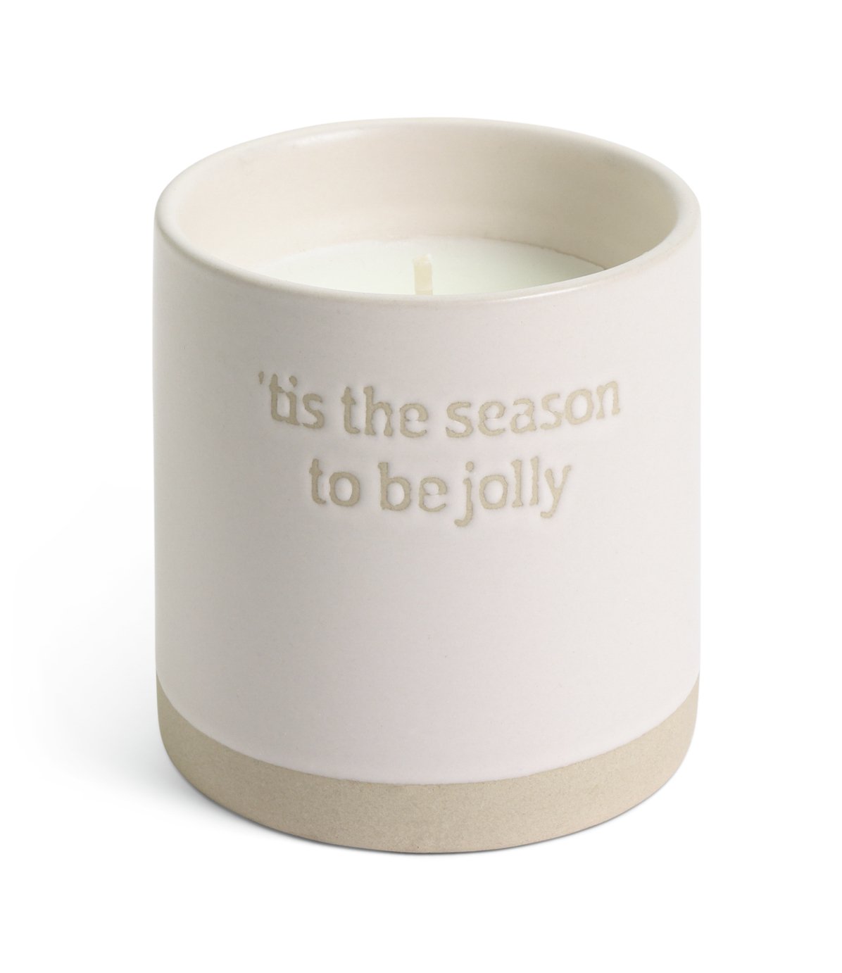 Habitat Small Ceramic Candle with Quote - Fir Balsam