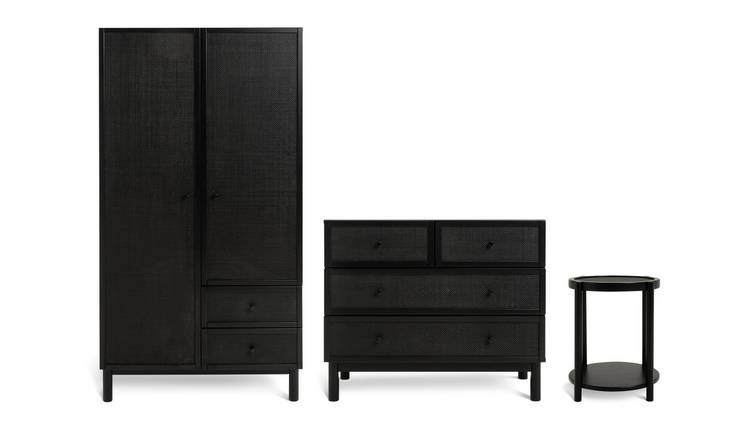 2 piece black store dresser set