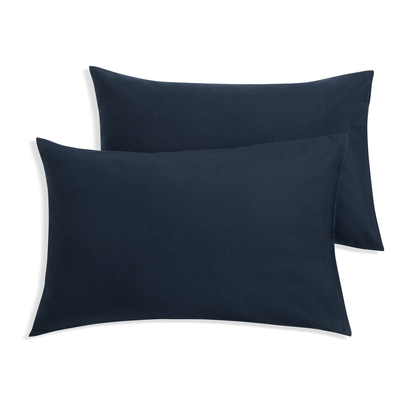 Habitat Brushed Cotton Standard Pillowcase Pair - Navy