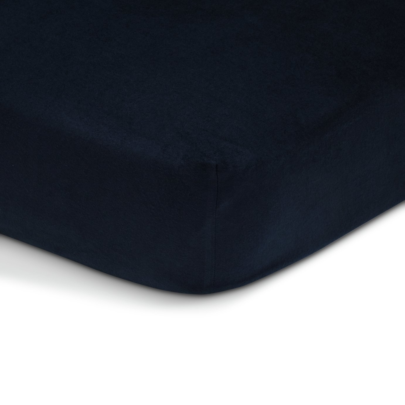 Habitat Brushed Cotton Navy Fitted Sheet - Single