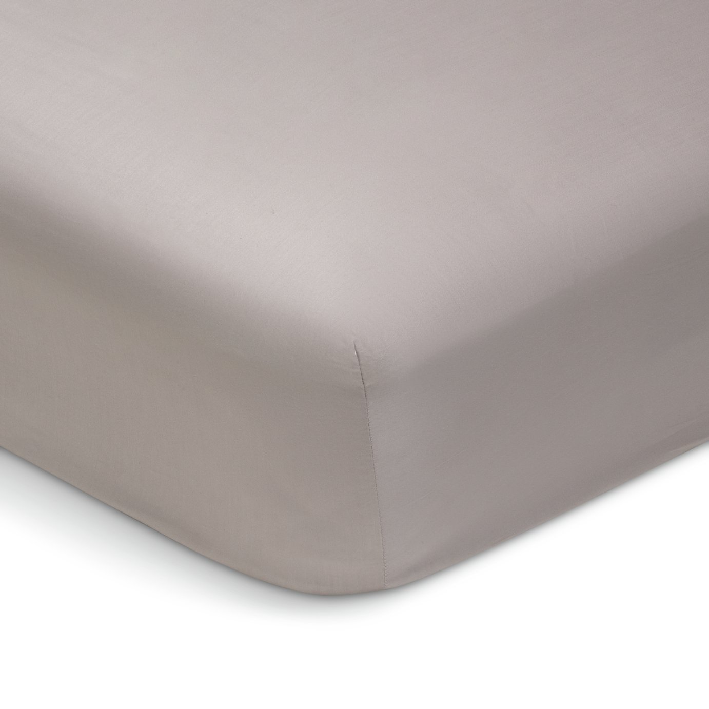 Habitat Cotton 800 TC Extra Deep Grey Fitted Sheet - Double