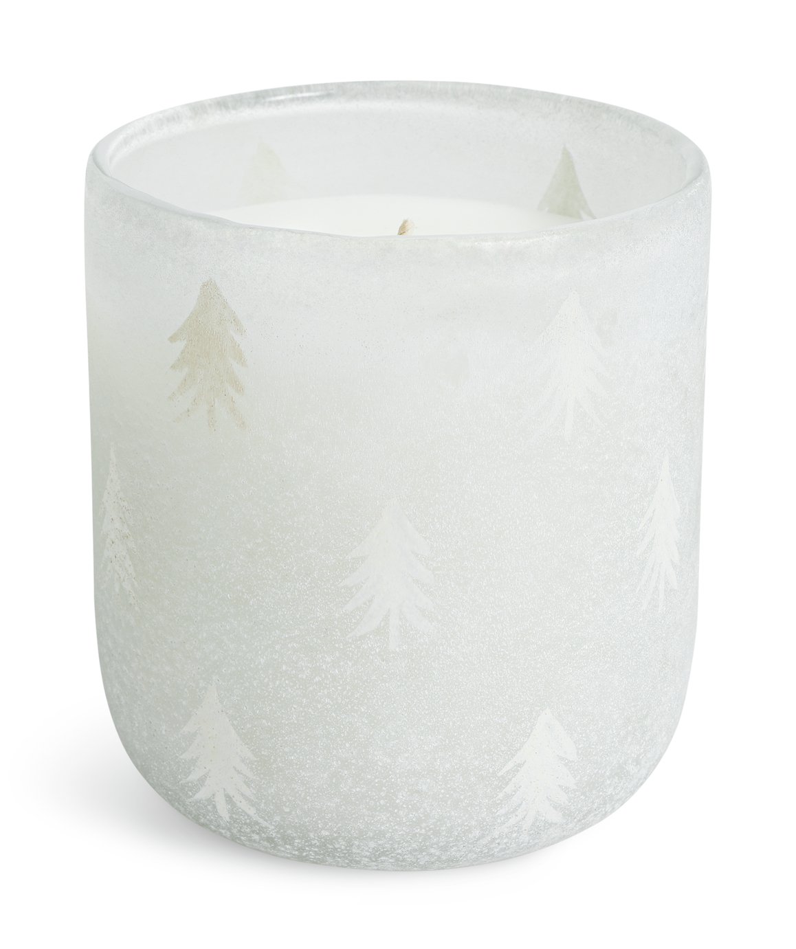 Habitat Large Frosted Jar Candle - Fir & Balsam