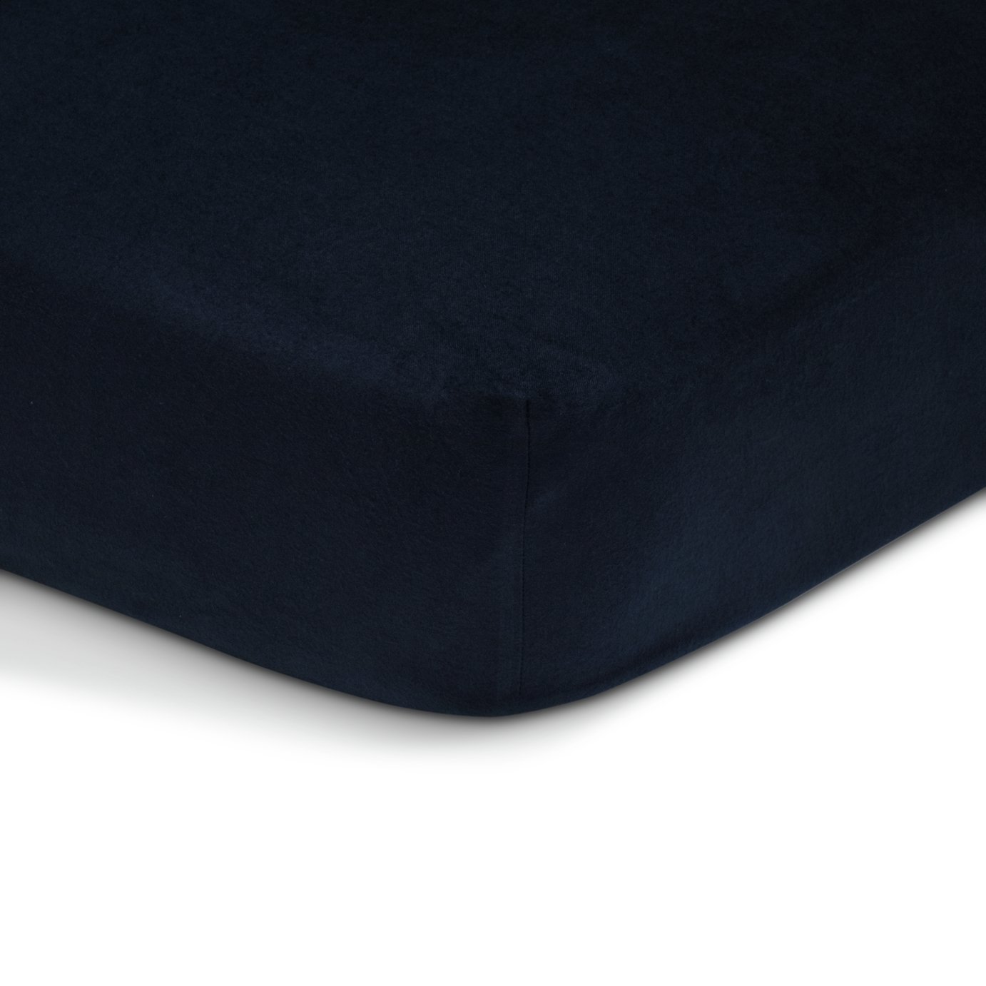 Habitat Brushed Cotton Navy Fitted Sheet - Double