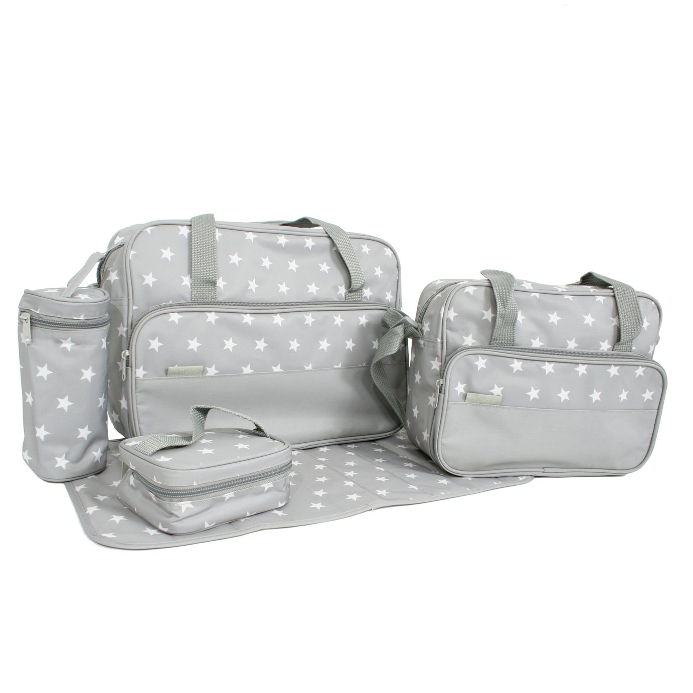 My Babiie 5 in 1 Changing Bag - Grey Stars