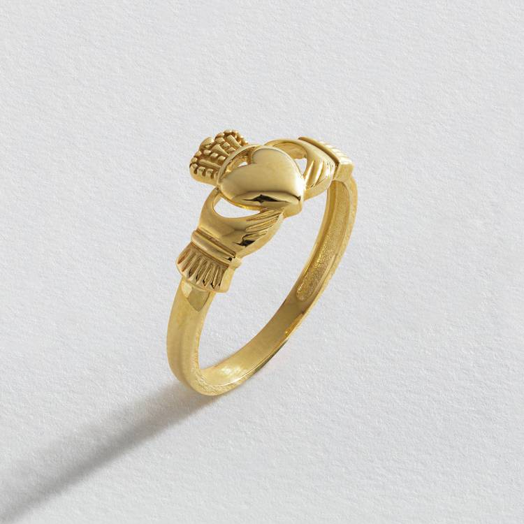 Revere 9ct Yellow Gold Claddagh Ring - J 0