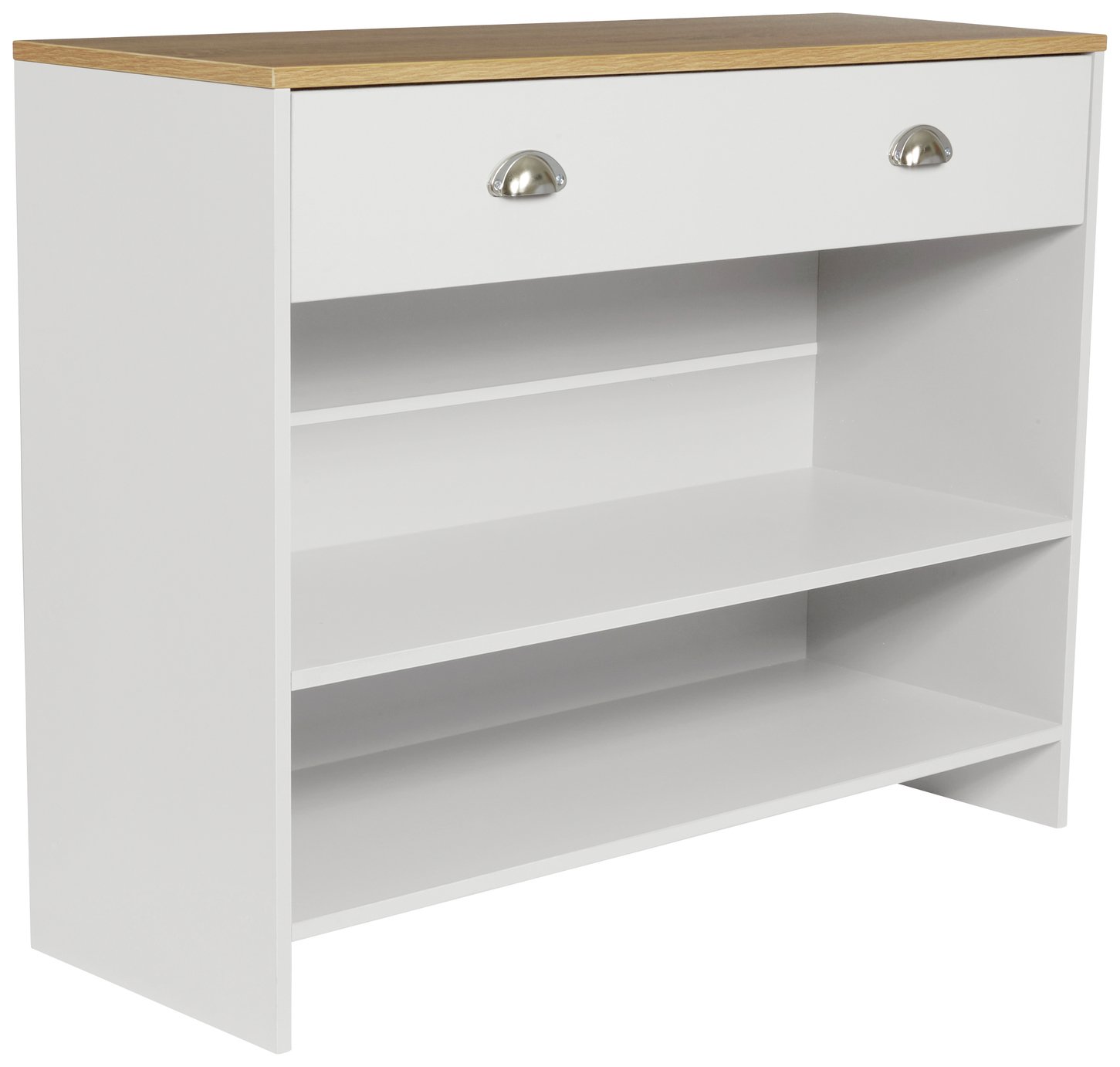 Lloyd Pascal Linwood 1 Drawer Console Table - Cream & Oak