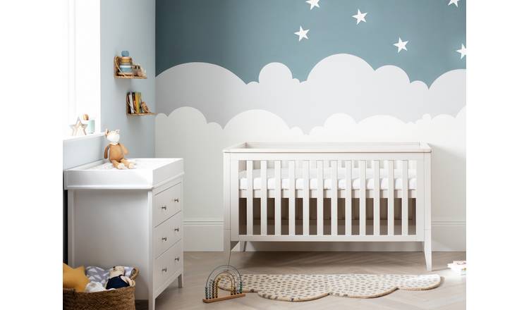 Buy Cuggl Canterbury Cot Bed With Mattress Light Grey Cots and cot beds Argos