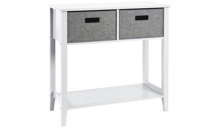 White console outlet table argos