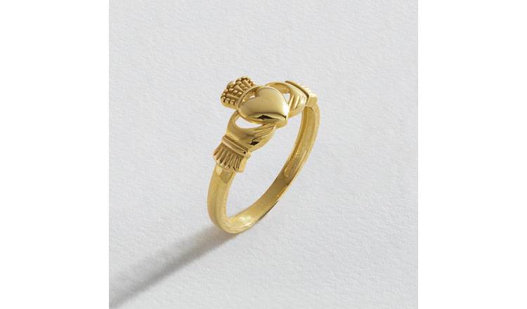 Revere 9ct Yellow Gold Claddagh Ring - O