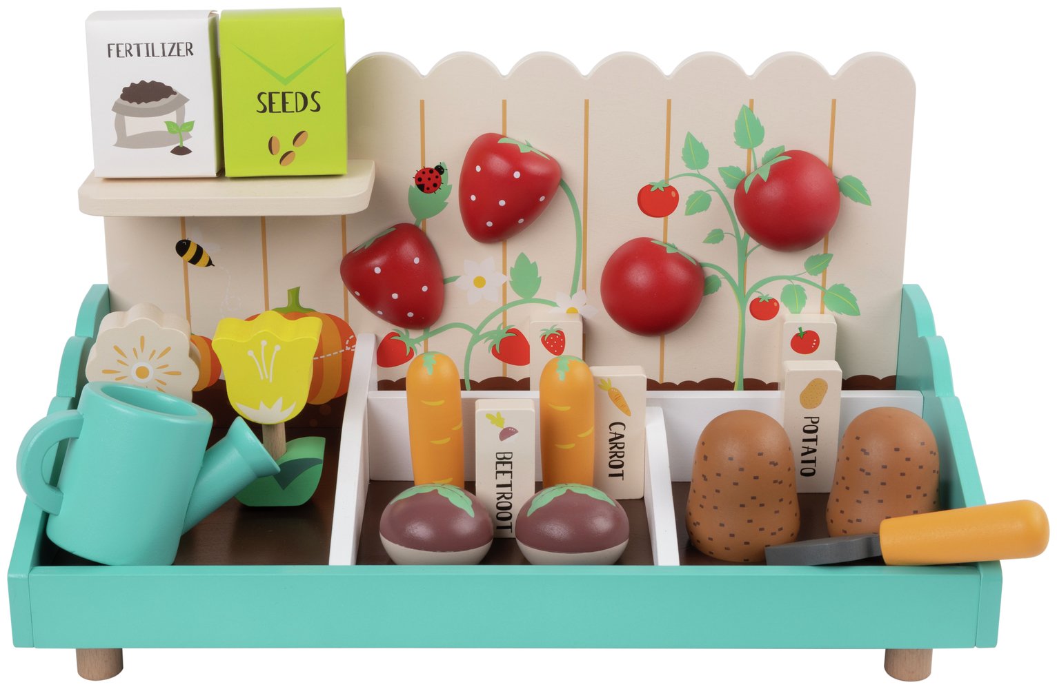 Chad Valley Wooden Vegetable Growing Set