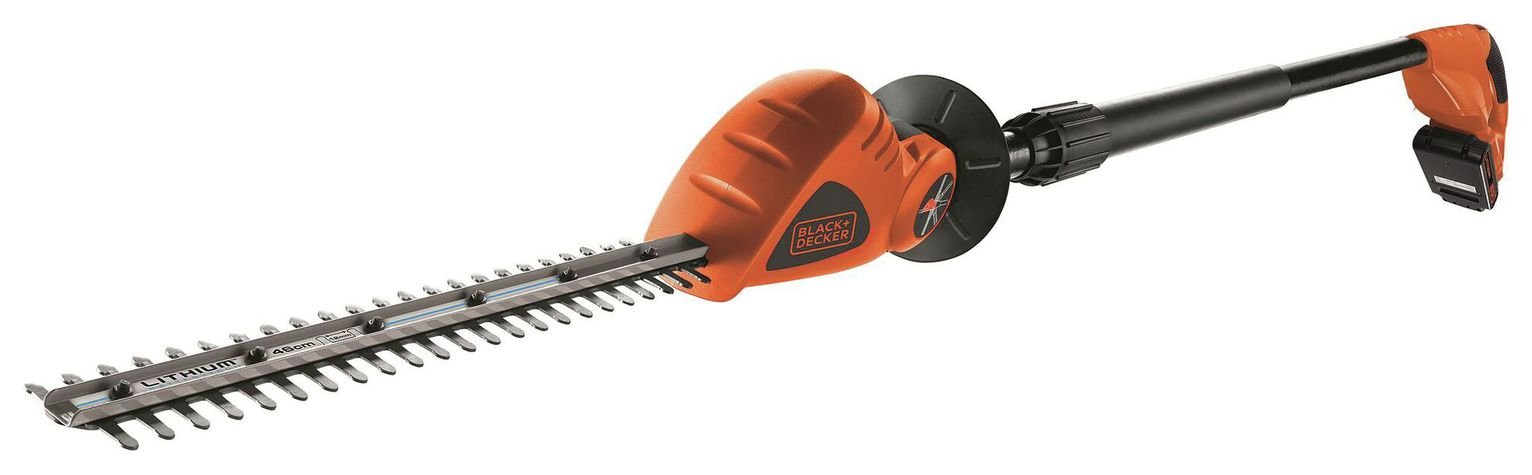 Black   Decker 43cm Cordless Pole Hedge Trimmer - 18V