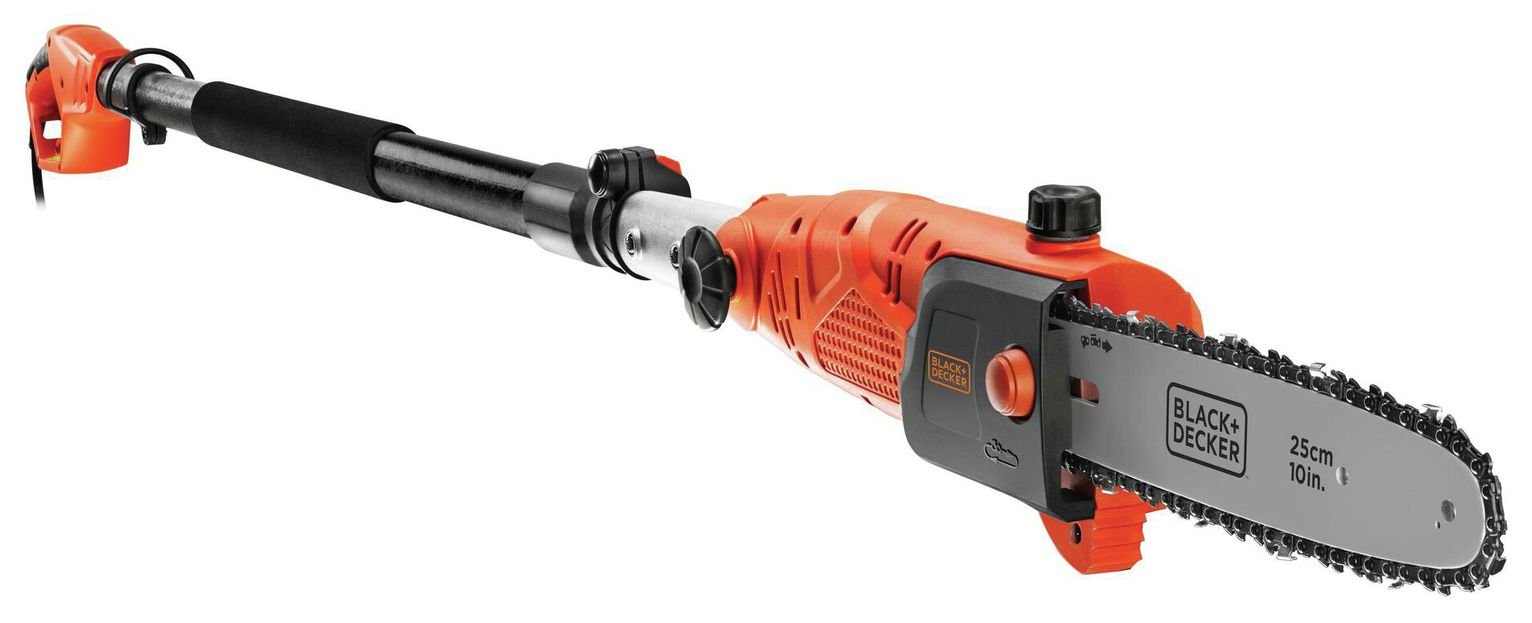 Black   Decker 25cm Corded Pole Saw - 800W