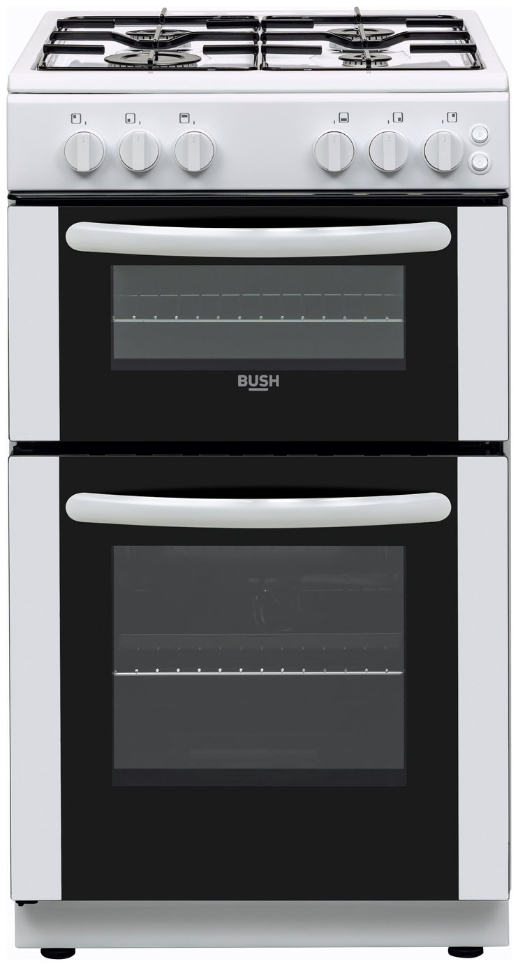 Bush CTFS50TWNGCW 50cm Twin Cavity Gas Cooker - White