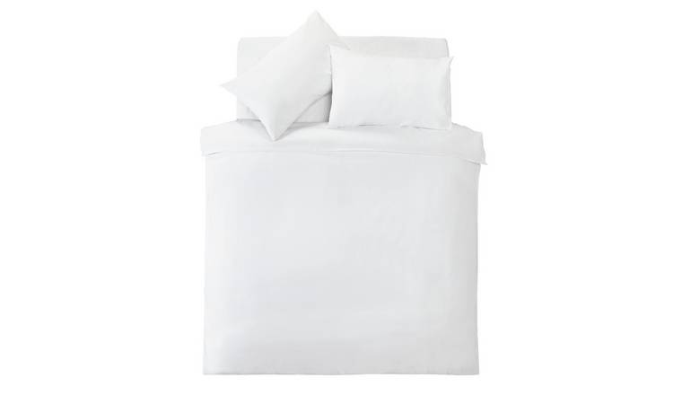 Silentnight Supersoft Plain White Bedding Set - Double