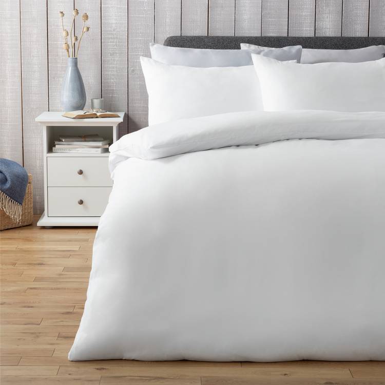 Silentnight Supersoft Plain White Bedding Set - Double 0