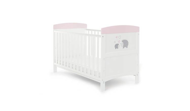 Buy Obaby Hedgehog Cot Bed with Fibre Mattress Pink Cots and